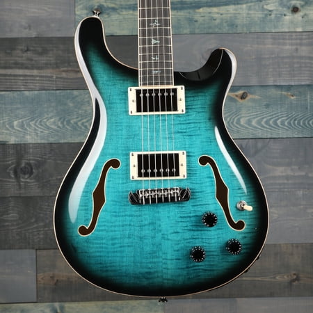 PRS SE Hollowbody II Piezo Semi-Hollow Body Electric Guitar (Peacock Blue)