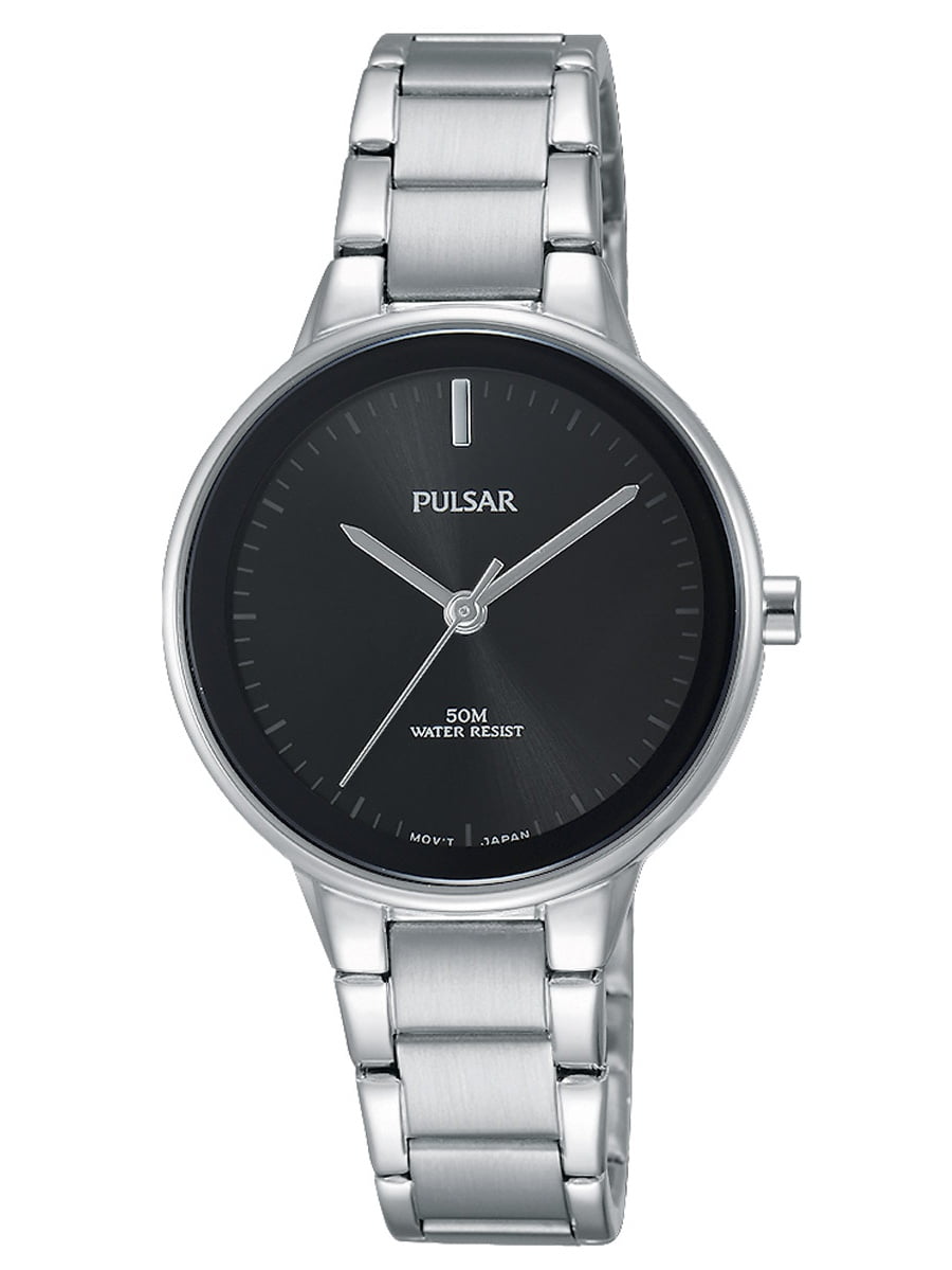 PRS675 Women's Easy Style Black Dial Stainless Steel Bracelet Watch