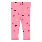 Garanimals Baby Girls Print Jersey Leggings with Lace Trim, Sizes 0M-24M