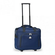 PRT16X-NY 16" Rolling Trolley Shoulder Carryon Bag, Navy Blue