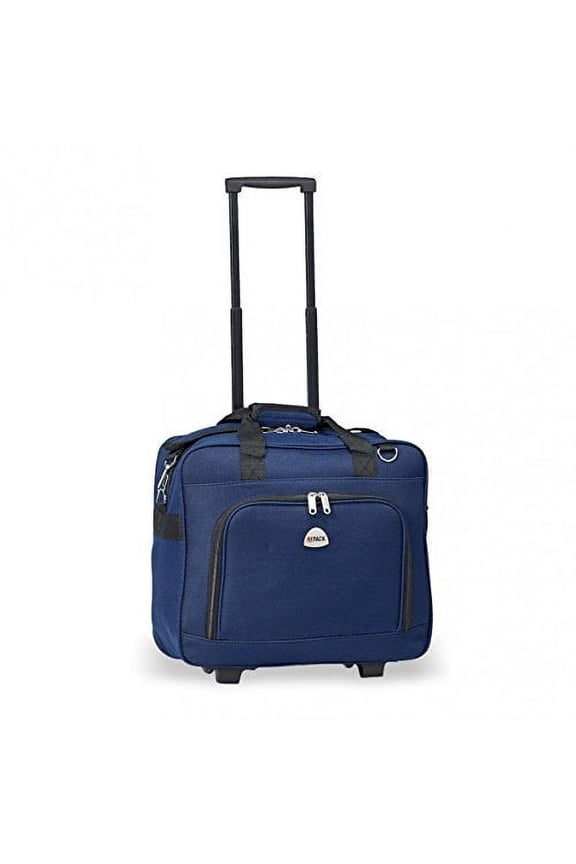 PRT16X-NY 16" Rolling Trolley Shoulder Carryon Bag, Navy Blue