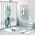 thumbnail image 1 of PRTAU Flower of a Flower with X ray Effect Deeper Look to the Nature Modern 5 Piece Bathroom Set Shower Curtain Bath Towel Bath Rug Contour Mat and Toilet Lid Cover, 1 of 2