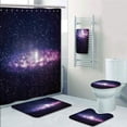 thumbnail image 1 of PRTAU Galaxy Nebula Cloud in Milky Way Infinity in Interstellar Solar System Dark 5 Piece Bathroom Set Shower Curtain Bath Towel Bath Rug Contour Mat and Toilet Lid Cover, 1 of 2