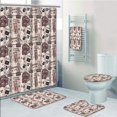 thumbnail image 1 of PRTAU London United Kingdom with City Signs Bus Soldier Bridge Maroon 5 Piece Bathroom Set Shower Curtain Bath Towel Bath Rug Contour Mat and Toilet Lid Cover, 1 of 2