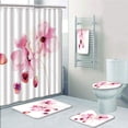 thumbnail image 1 of PRTAU Watercolor Flower Poppies in Soft Colors Dreamy Fresh Spring Season Inspi 5 Piece Bathroom Set Shower Curtain Bath Towel Bath Rug Contour Mat and Toilet Lid Cover, 1 of 2