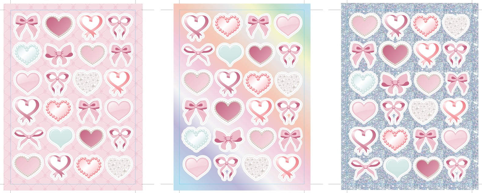 Way To Celebrate Pretty and Pink Sticker Sheet Pack, 8 Count