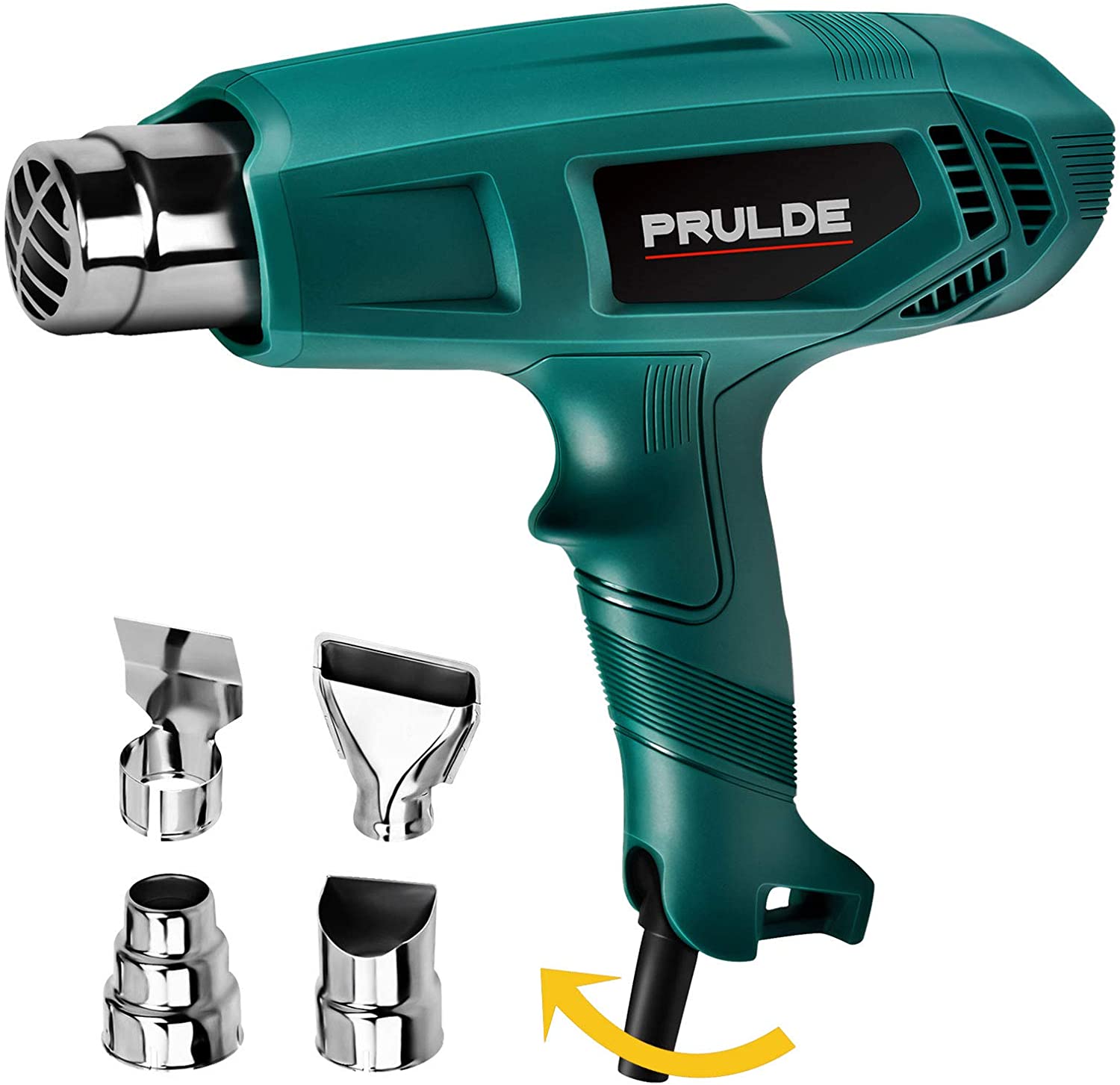 PRULDE Dual Temperature Settings 752 -1112 Deg F Heat Gun, Hot Air Gun Kit with 4 Nozzles for Crafts, Shrink Wrapping/Tubing, Paint Removing - image 1 of 9