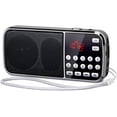 thumbnail image 1 of PRUNUS J-189 Bluetooth Portable AM/FM Radio, Black, 1 of 5