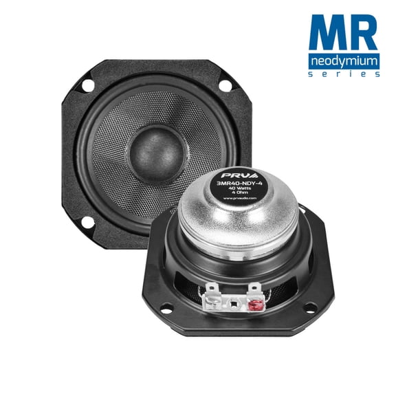 PRV 3 Full-Range Neodymium Speaker 3MR40-NDY-4 PRO Audio Midrange 40 Watts / 4 Ohm