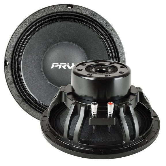 PRV AUDIO 10 Inch Woofer Speaker 10W1000-NDY-4, 1000 Watts Program Power, 4 Ohms, 3 in Voice Coil, 500 Watts RMS, Unique Sound Reproduction Midbass Woofer Driver for Pro Car Audio (Single)