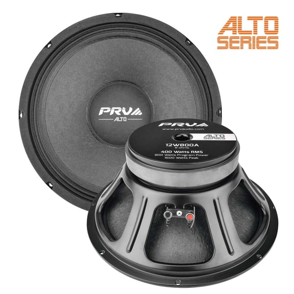 PRV AUDIO 12 Inch Woofer Speaker 12W800A, 800 Watts Program Power, 8 Ohm, 2.5 in Voice Coil, 400 Watts RMS Pro Audio Loudspeaker (Single)