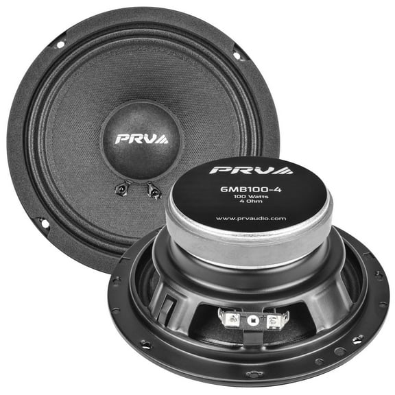PRV AUDIO 6.5 Inch Car Speakers 200 Watts 4 Ohm, 6MB100-4 Factory Replacement Car Door Speakers (Pair) Shallow Profile C88