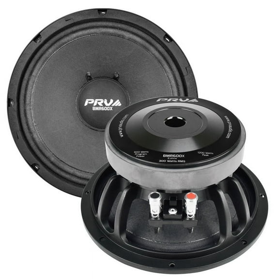 PRV AUDIO 8 Inch Midrange Speaker 8MR600X, 600 Watts Program Power, 8 Ohm, 2 in Dual Layer Voice Coil, 300 Watts RMS Pro Audio Speaker (Single)