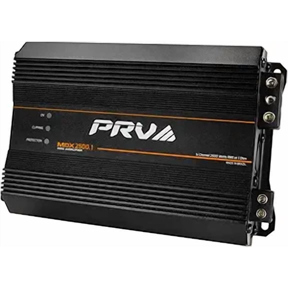 PRV Audio MDX2500.11OHM 1-Channel 2600W Mini Car Audio Amplifier 1 Ohm