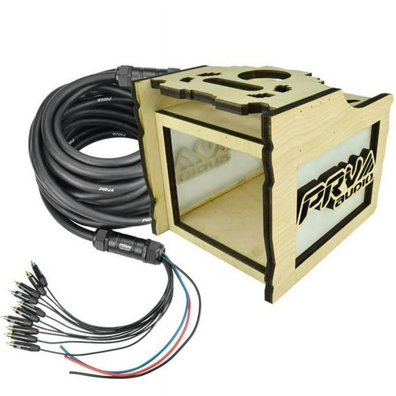 PRV Audio SNAKE10RCA-50 50 ft. Medusa Cable with 3 Power Wires, Black