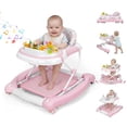 thumbnail image 1 of PRVAETU 5 in 1 Baby Walker,Jumper,Rocking,Push,Eating Mode for Boys Girls,Foldable,Music & Light,Height Adjustable,Wheel for Infant,Pink Stripes, 1 of 7