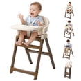 thumbnail image 1 of PRVAETU Foldable High Chair For Baby, Easy-to-Clean Feeding Chair with Removable Tray, Adjustable Legs and Seat Belt For Infant Toddlers,Beige, 1 of 7
