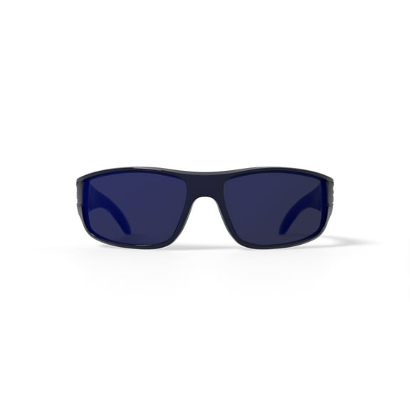 PRX Mens Sunglasses, Big Wave - Shiny Black, Wrap, Plastic, 61-16-134, with Case