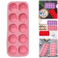 thumbnail image 1 of PRYESS 10-Cavity Rose Silicone Mold for Candles, Soap Making, Heat & Cold Baking with Easy Release & Cleaning, Flower Silicone Mousse Mold for DIY Crafts, Pink Color, 1 of 9