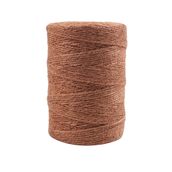 PRYESS Brown Natural Jute Twine, 2mm x 200M Natural Jute Rope, Gardening Decorative Rope for Gardening Decorative Packaging and Diy Crafts