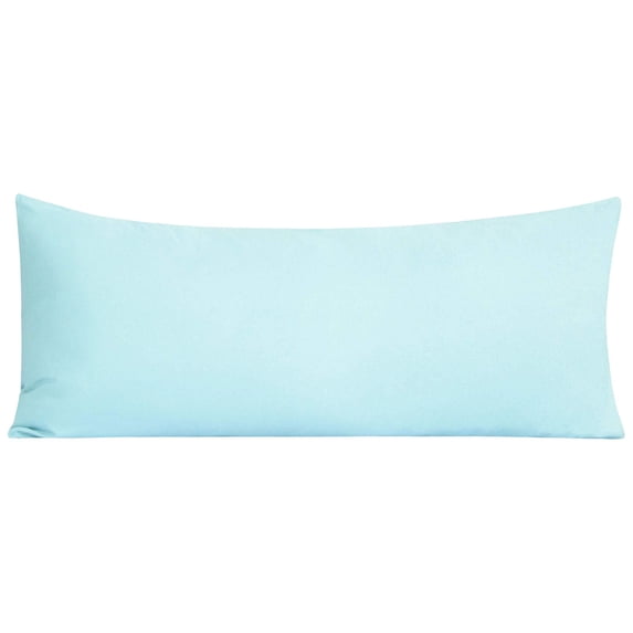 PRYESS Brushed Microfiber Body Pillowcase, 54 x 20 Inch Brushed Microfiber Body Pillowcase with Envelope Closure, Light Blue