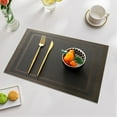 thumbnail image 1 of PRYESS Clearance Items: European Style Pvc Western Dining Mat Black, Kitchen Placemats Heat Place Mats Washable Pvc Table Mats Woven Vinyl Plastic Kitchen Supplies, 1 of 7
