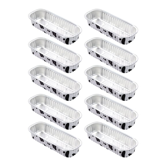 PRYESS Disposable Aluminum Foil Tin Box, Square Aluminum Foil Box Baking Color Tin Paper Box, for Baking, Cooking, Disposable Aluminum Foil Pans (Without Lid), 10-Pack, Cow Print Design