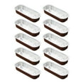 thumbnail image 1 of PRYESS Disposable Aluminum Foil Tin Box, Square Aluminum Foil Box Baking Color Tin Paper Box, for Baking, Cooking, Disposable Aluminum Foil Pans (Without Lid), 10-Pack, Brown Color, 1 of 2
