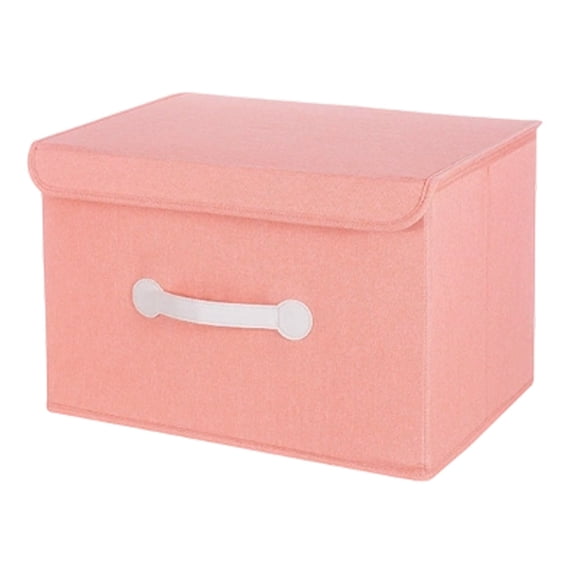 PRYESS Fabric Drawer Organizer with Lid, Medium Watermelon Red Fabric Drawer Organizer Box with Lid, Clothing Storage Box for Clothes Socks and Scarves Storage