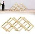 thumbnail image 1 of PRYESS Freestanding Stackable Wine Rack, Freestanding Stackable Wine Rack Organizer, Foldable Design with Scratch Protectors, for Countertop and Cabinets, Small, Yellow, 1 of 9