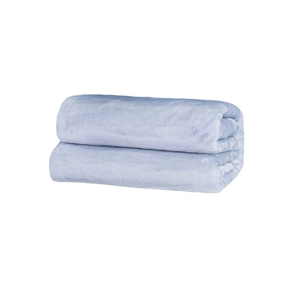 PRYESS Gray Polyester Blanket, 100 x 150 cm Polyester Soft Blanket, Soft Bed Throw for Bed and Couch