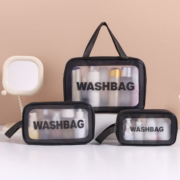 PRYESS (Leakproof Hanging Cosmetic Bag), Tsa Approved Makeup Bag, Travel Toiletry Organizer with Leakproof Design, Large Capacity Pvc Cosmetic Case for Women & Men, Versatile Use