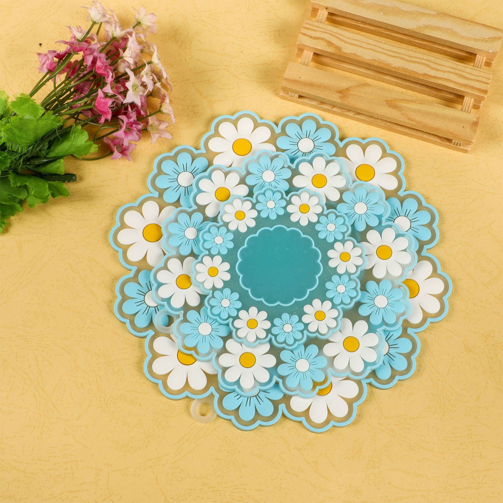 PRYESS Limited Time Clearance!Round Plastic Placemats Coasters, Small ...