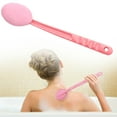 thumbnail image 1 of PRYESS (Material Applicator for Back), Lotion Applicator for Back, Long Handle Back Scrubber with Detachable Head, Easy Access To Hard-To-Reach Areas, Abs Material for Durability, Pink, 1 of 9