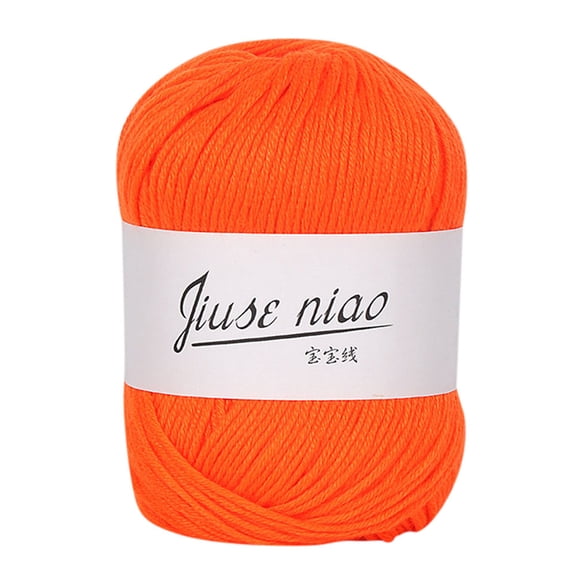 PRYESS Milk Cotton Yarn, 1Pc 50G Chunky Colorful Hand Knitting Milk Cotton Wool, Soft and Skin Care Yarn for Diy Crafts, Easy to Use for Beginners, #I