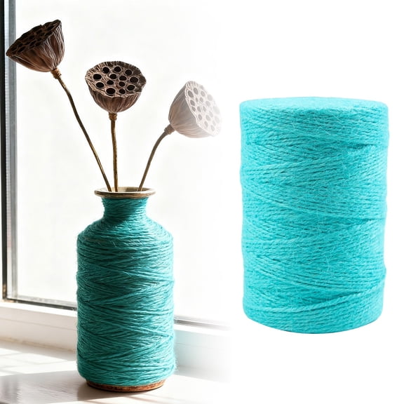 PRYESS Natural Jute Rope for Decorating, 2Mm X 200M Jute Rope, Natural Fiber Garden Twine, Tear Resistant, for Decorating and Packaging, Eco-Friendly