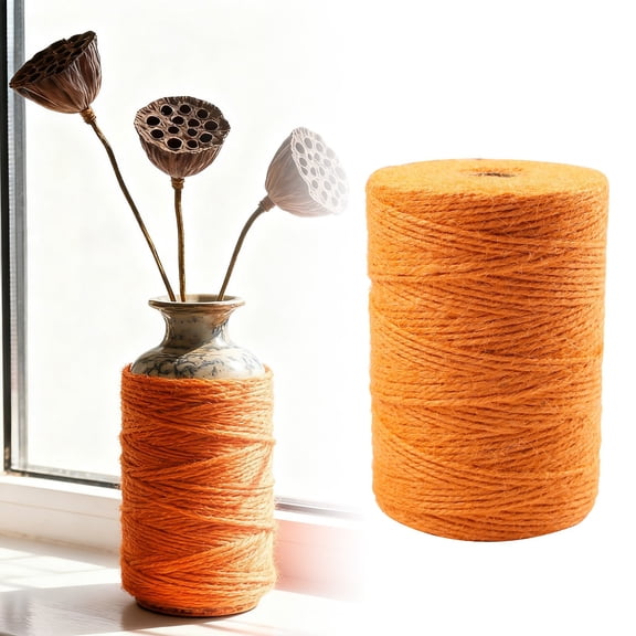 PRYESS Natural Jute Rope for Decorating, 2Mm X 200M Jute Rope, Natural Fiber Garden Twine, Tear Resistant, for Decorating and Packaging, Eco-Friendly
