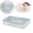 thumbnail image 1 of PRYESS Portable Egg Holder, Nordic Blue Single Layer Plastic Egg Carton Holds 24 Eggs, Deviled Egg Tray with Handle and Lid for Refrigerator, Kitchen, Easter Parties, 1 of 9