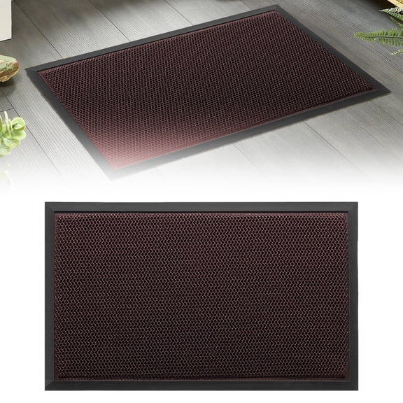 PRYESS Red Elastic Silk Entrance Mat 50X80cm Front Door Outdoor Welcome Doormat, Non-Slip Absorbent Entry Rug Dirt Trapper