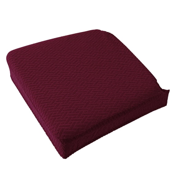 PRYESS Red Jacquard Dining Chair Cover, Waterproof Jacquard Removable Dining Chair Seat Slipcover with Elastic Edge