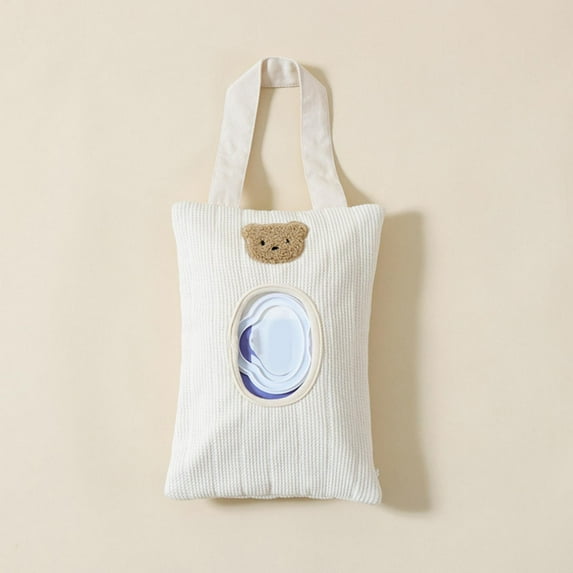 PRYESS (Refillable Wipes Dispenser), Baby Wipe Holder for Stroller, Portable and Refillable Wipes Dispenser with Hanging Hook, Hands-Free Access for Diaper Changes and Travel, White
