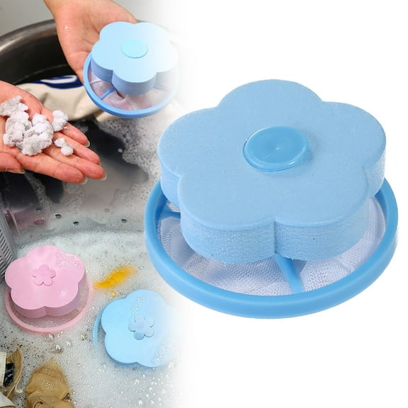 PRYESS Reusable Washing Machine Lint Filter Bag, Pet Hair Remover for Laundry, Floating Lint & Dog Hair Catcher, Pet Hair and Lint Dryer Sheet Alternative, Washing Machine Filter, Blue Color
