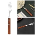 thumbnail image 1 of PRYESS Rosewood Handle Dinner Fork, Uniturcky Dinner Forks 304 Stainless Steel 7.9 Inches with Wooden Handle, Elegant Flatware for Dining, Kitchen, Set of 1, 1 of 9