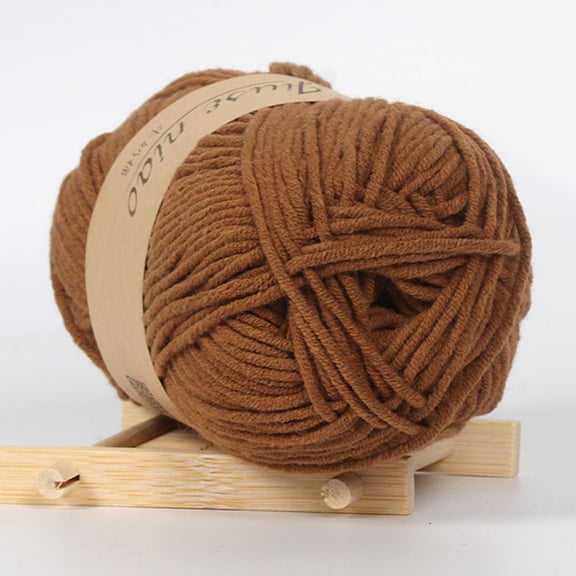 PRYESS Solid Medium Cotton Yarn, Cotton Wool for Hat Making, Fine Yarn for Scarf and Sweater, #Q