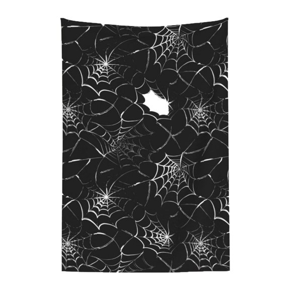 PRYESS Spiderweb Flannel Throw Blanket, 150 x 200 cm Gothic Halloween Spiderweb Throw Blanket with Soft Flannel Fabric