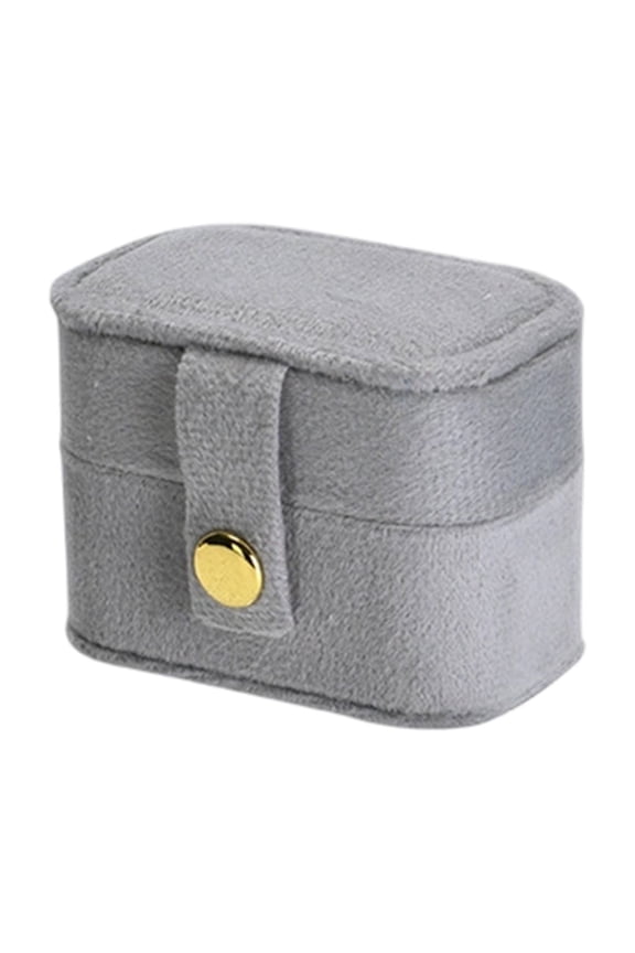 Velvet Ring Pillow Box, Gray Velvet Wedding Ring Pillow Box, Engagement Jewelry Holder for Engagement and Jewelry Storage