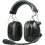 PRYME HBB-EMB03-KIT Heavy Duty Over The Head Aviation Style Dual Muff Headset with Radio Cable Set for Moto Radios Using a 2-pin Connector