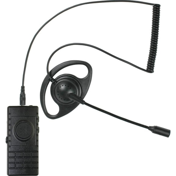 PRYMEBLU® BTH-300-MAX is Multi-Functional Bluetooth Lapel Microphone for Two-Way radios, cellphones, and Tablets for PoC Apps (BTH-300-MAX-KIT5 with Ranger™ D-Ring Earphone, Boom MIC)