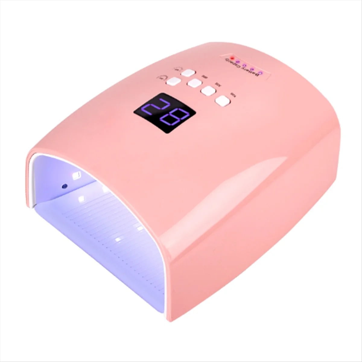 PRYZUNA Rechargeable UV LED Nail Lamp – 66W Nail Dryer with LCD Screen, 4 Timer Settings, Nail Art Tool for Home & Salon Manicure
