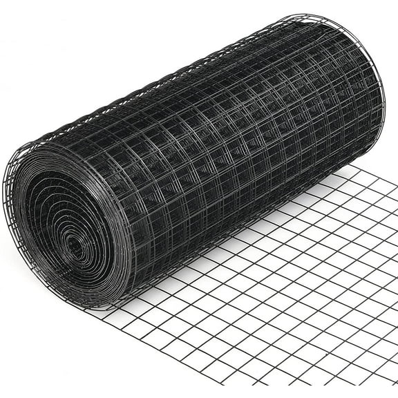 PRZL 16 Gauge Hardware Cloth, Black Vinyl Coated Welded Wire Mesh, Chicken Coop Wire Fence, 1.5 inch x 1.5 inch Grid (2 ft. x 50 ft.)